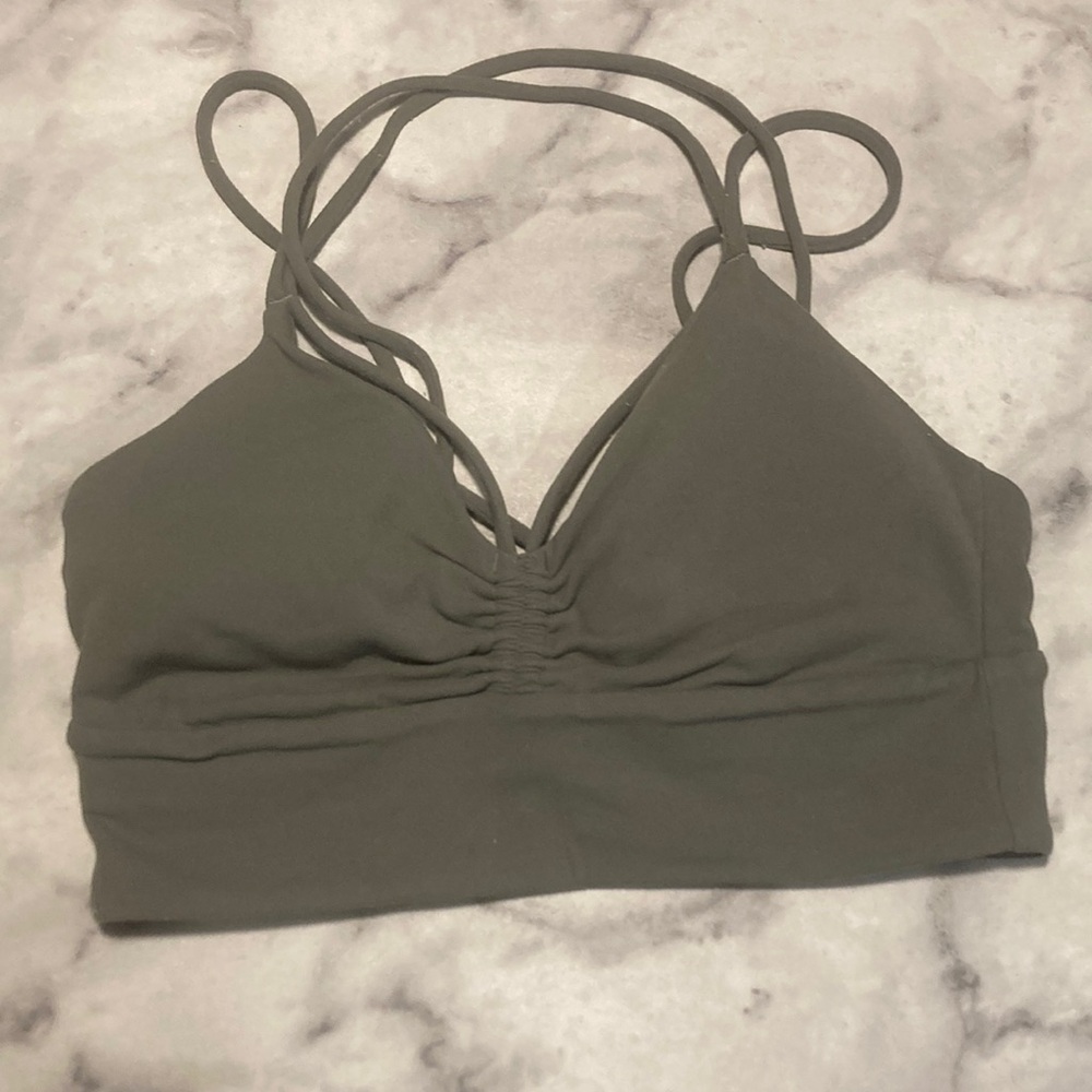 Lululemon athletica Strappy Olive Green Bralette - Picture 10 of 16